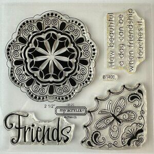 My Acrylix Beautiful Friendship Decorative Stamps Set b1400